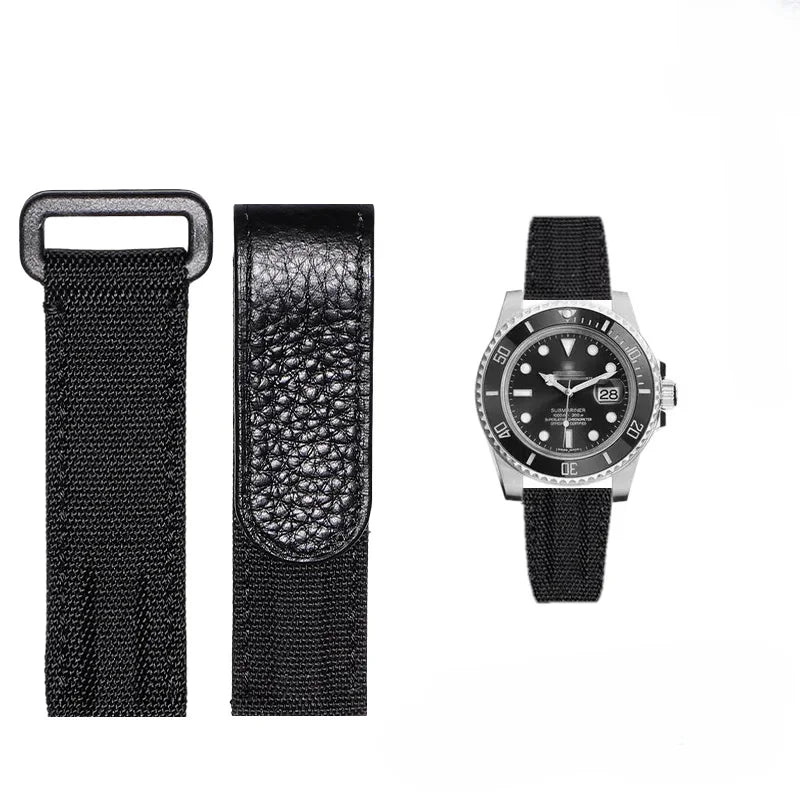 Hochwertiges Nylon-Uhrenarmband für Tudor/Omega/Rolex Daytona Water Ghost, aus Nylon-Canvas, 20 mm