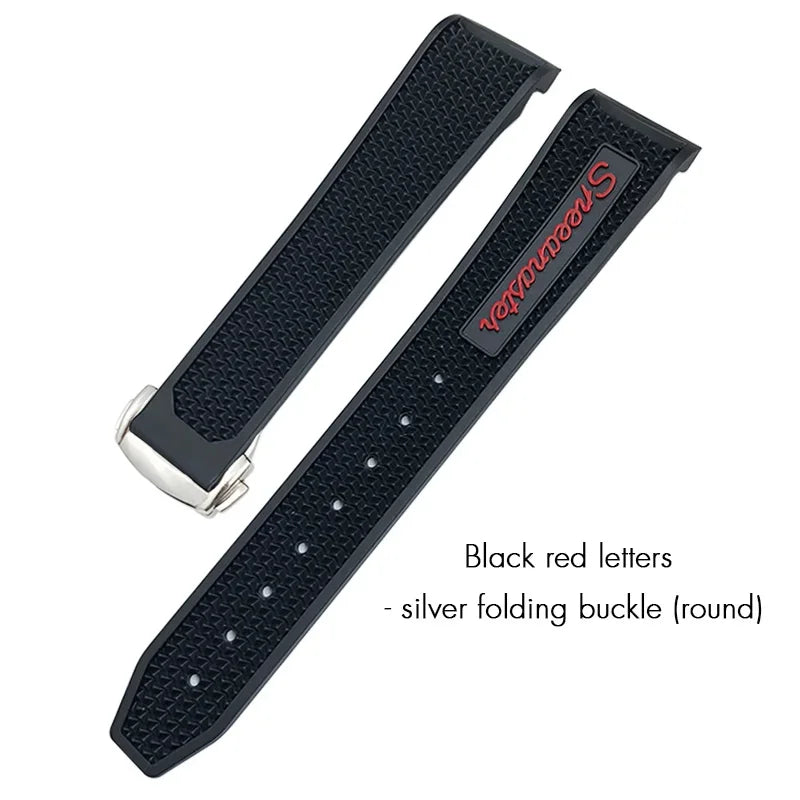 Bracelet de montre souple en caoutchouc et Silicone, 19mm 21mm 20mm, adapté à Omega Speedmaster 326, Seamaster 300, outils de Sport noirs