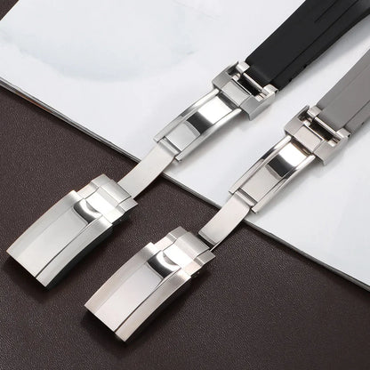 20mm Rubber Watch Strap for Rolex, Water Ghost Bracelet, Oysterflex, Curved End Silicone Watch Strap, Men's Sport Belt
