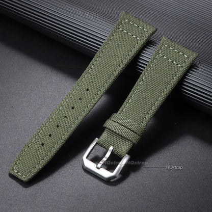 Cinturino per orologio IWC da pilota in tela di nylon, cinturino sportivo impermeabile, cinturino in vera pelle bovina, per uomo e donna, 20mm, 21mm, 22mm