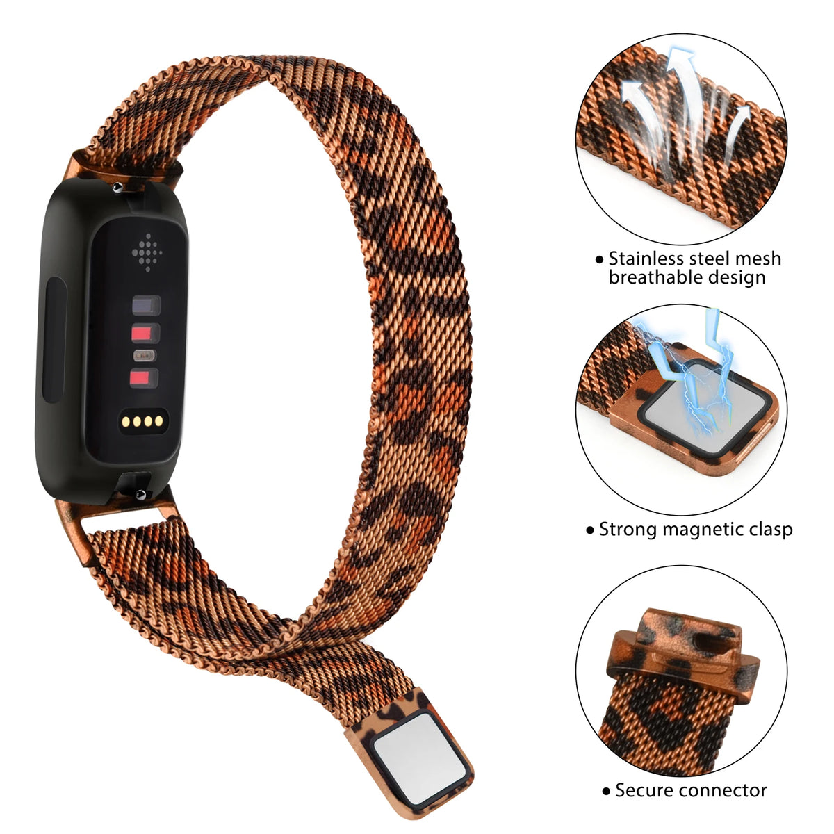 Bracelet à boucle magnétique en métal pour Fitbit Inspire 3, Bracelet de montre en acier inoxydable pour Fitbit Inspire 3