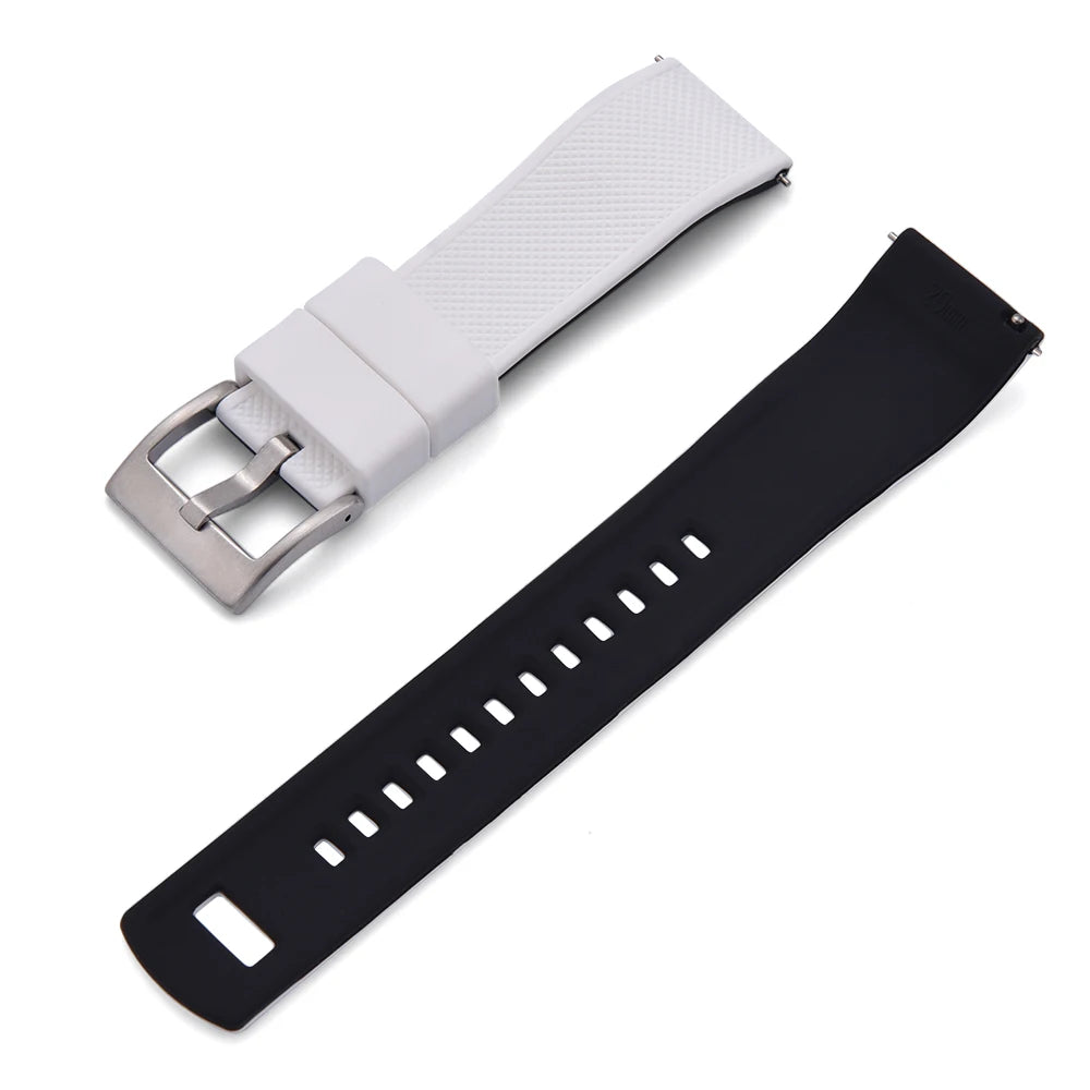 Nouveau bracelet de montre en Silicone Double couleurs personnalisé à dégagement rapide 20mm 22mm bracelet de montre doux Durable bracelets de montre de remplacement ceintures