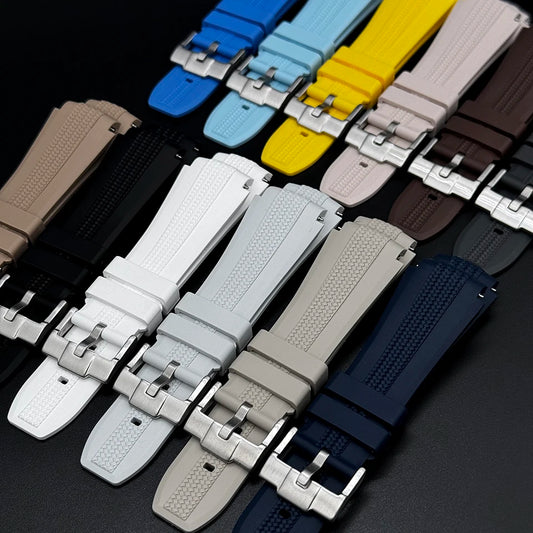 Cinturini per orologi in silicone da uomo e donna, nero, bianco, grigio, 20 mm, per Omega Swatch Moonswatch