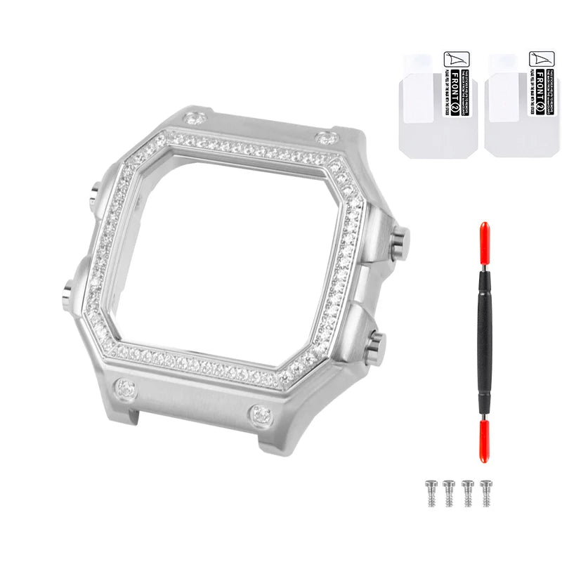 Stainless Steel Watch Case and Strap Modification Kit for Casio Royale Mod AE-1200 (3299) AE-1200WH AE-1300 WS-1600H (3556) WS-1600H