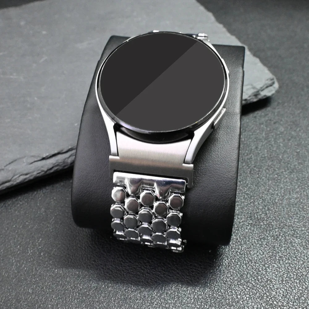Bracelet de luxe en acier inoxydable pour Samsung Galaxy Watch 8 7 6 4 Classic Utlra 47mm 43mm, pour Galaxy Watch 8 40mm 44mm
