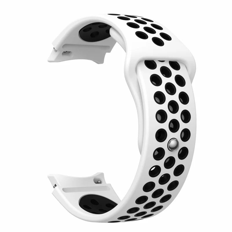 Sport-Uhrenarmband aus Silikon mit atmungsaktiven Löchern, zweifarbig, für Samsung Galaxy Watch 7/FE/6/5/4, atmungsaktives Sport-Design