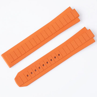 Soft FKM Fluorine Rubber Watch Strap, 21x10mm, for Omega, for New Seamaster Planet Ocean 600 Series, 42mm, Folding Clasp