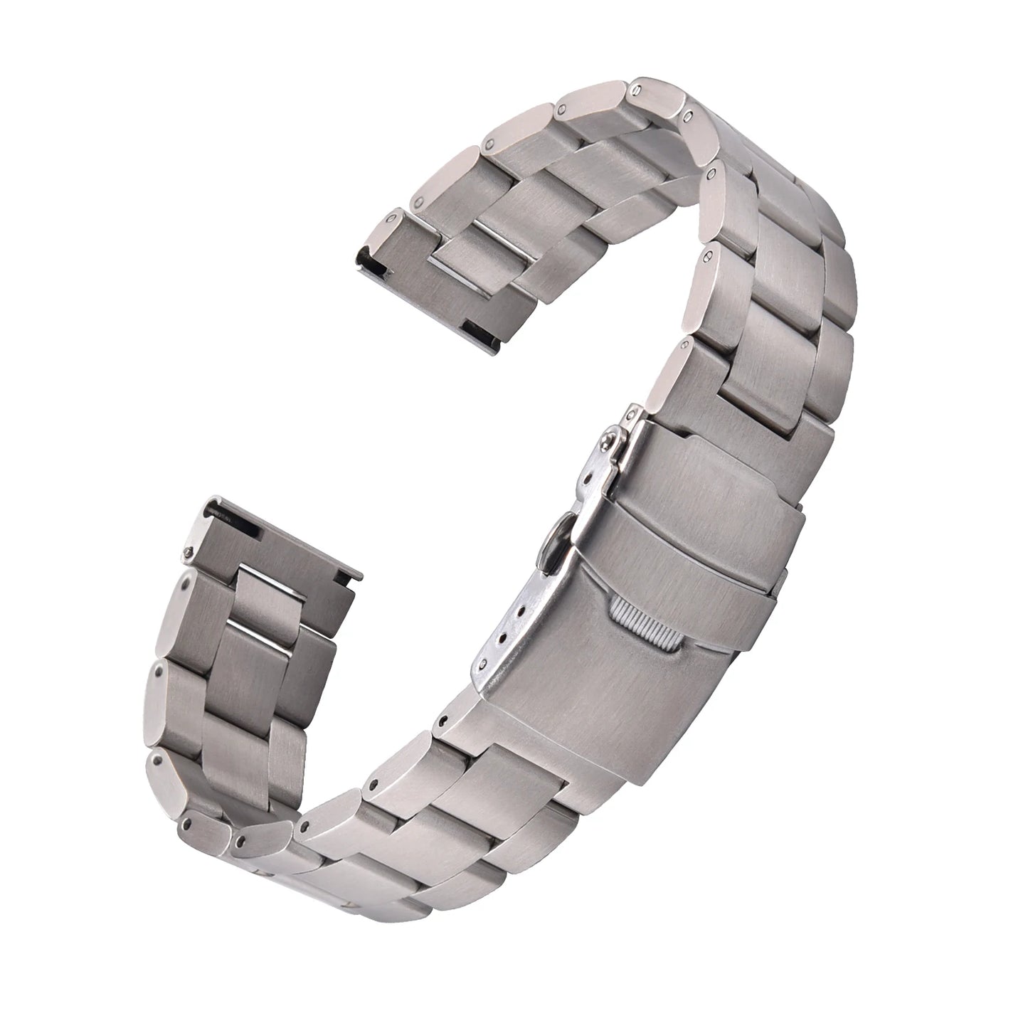 Luxury Stainless Steel Watch Band, 18mm 20mm 22mm, Three-Link Steel Bracelet, Quick Release, Straight End, for Rolex