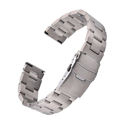Luxury Stainless Steel Watch Band, 18mm 20mm 22mm, Three-Link Steel Bracelet, Quick Release, Straight End, for Rolex