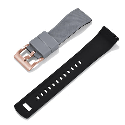 Nouveau bracelet de montre en Silicone Double couleurs personnalisé à dégagement rapide 20mm 22mm bracelet de montre doux Durable bracelets de montre de remplacement ceintures