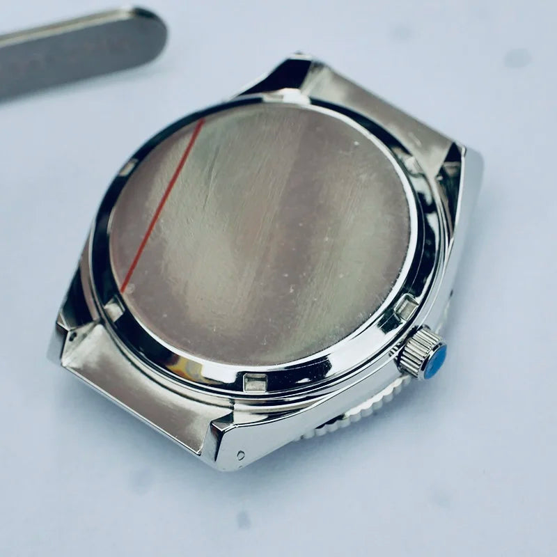 Boîtier de montre vintage en acier, 38.5MM, lunette en cristal à bulle, adapté au mouvement NH35 NH36 NH34
