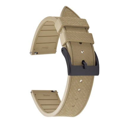 20MM 22MM supprime des bracelets de montre en caoutchouc fluoroélastomère/FKM mosaïque pour hommes femmes-bracelet de Sport étanche de remplacement à dégagement rapide