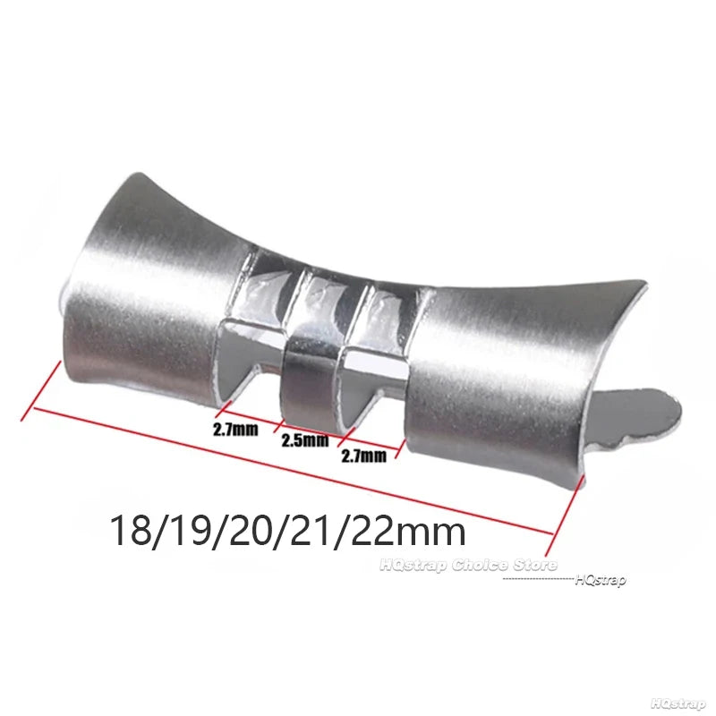 Connecteurs de bande en acier inoxydable, 2 pièces, pour huître jubilé, lien à extrémité plate incurvée pour Seiko SKX007 SKX009, adaptateur de sangle 18 22 21 20mm