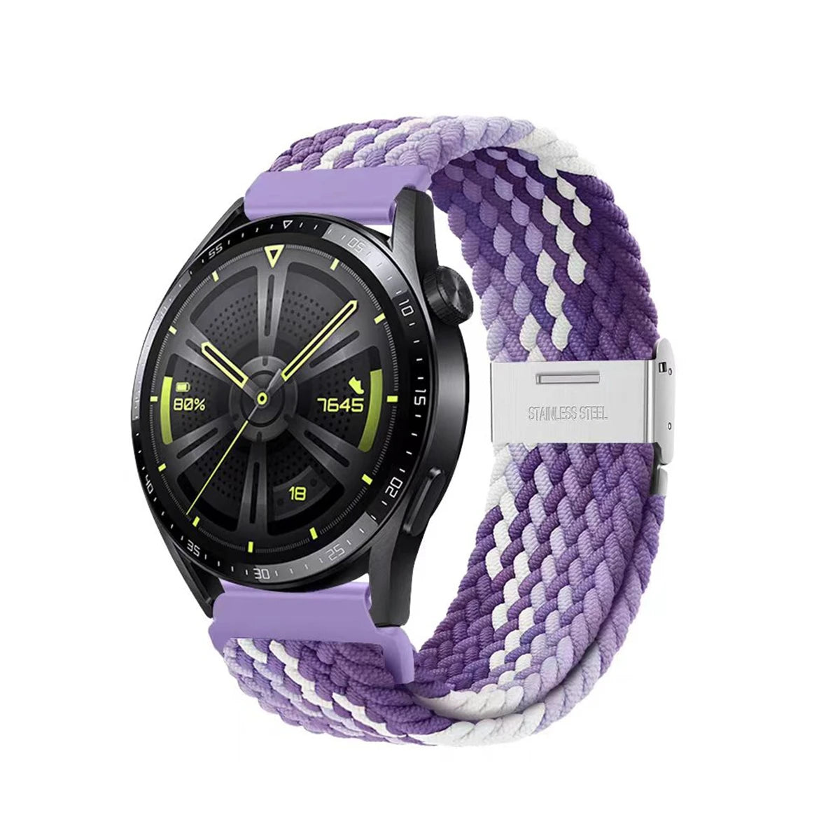 Boucle tressée universelle 18/20/22mm pour Samsung Watch 7 6 5 4 3/Amazfit GTS4 3 2/Huawei Watch GT6 5 4 3 2/Garmin Vivoactive 5