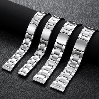 Bracciale universale in metallo, 14mm, 16mm, 18mm, 20mm, 22mm, cinturino per orologio in acciaio per Seiko, Omega, fibbia deployante, accessori da uomo