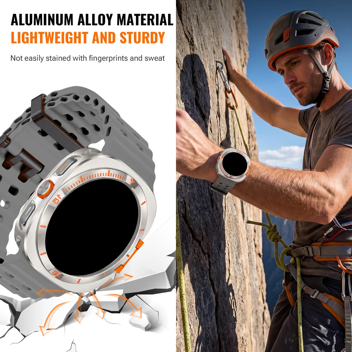 Funda protectora integral de metal para reloj Samsung Ultra de 47 mm, motivo de montaña, ideal para deportes de aventura al aire libre