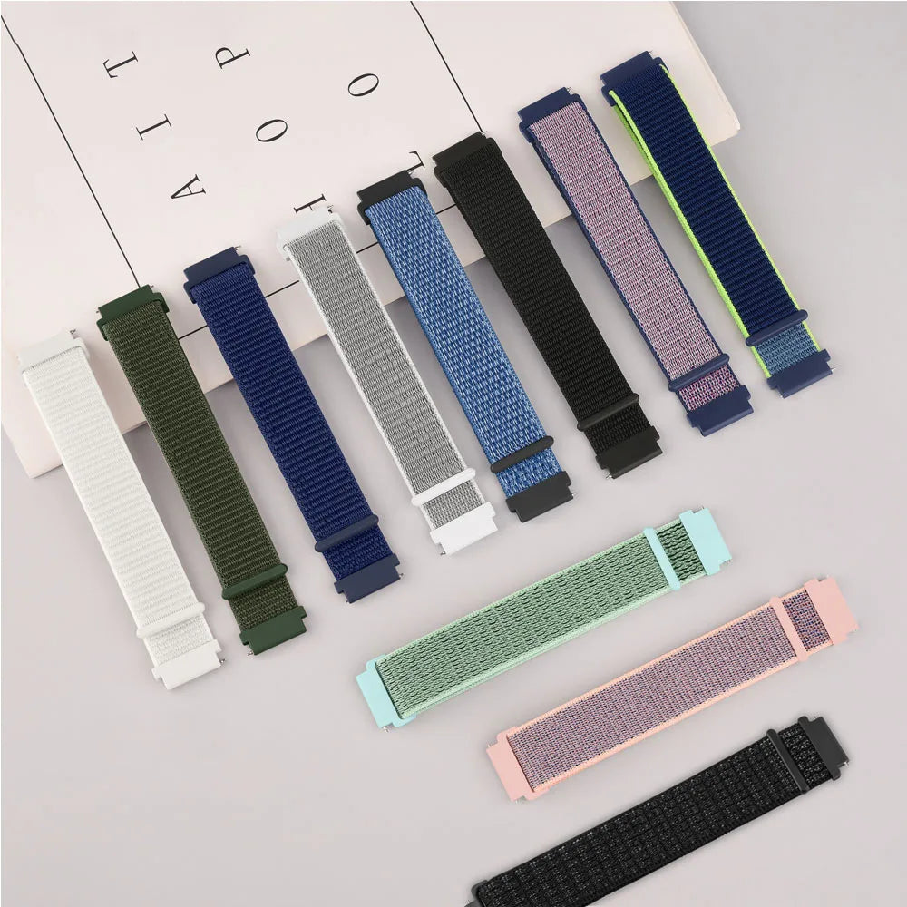 Bracelet en Nylon de 18mm pour Garmin Vivoactive 4s/3S/2S Venu2S/3S, pour femmes fossile Gen 4/6 5E 42mm Huawei Watch GT 4/GT4 41mm