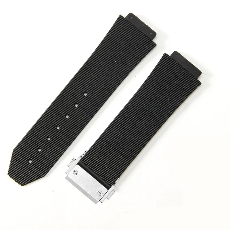 For Hublot BIGBANG Classic Fusion Leather Silicone Rubber Suede Watch Strap Dedicated Interface Lug System Band 26*19mm Bracelet