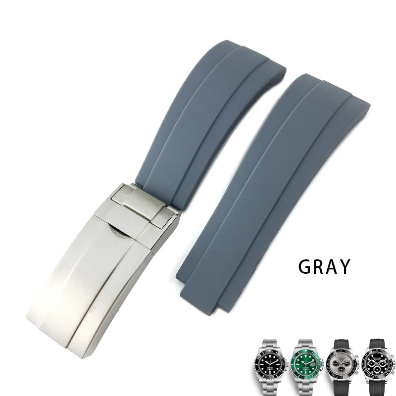 Bracelet de montre en caoutchouc et Silicone, 19mm 20mm 21mm 22mmmm, adapté pour Rolex Submariner GMT OYSTERFLEX Daytona DEEPSEA Seiko, étanche