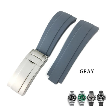 Bracelet de montre en caoutchouc et Silicone, 19mm 20mm 21mm 22mmmm, adapté pour Rolex Submariner GMT OYSTERFLEX Daytona DEEPSEA Seiko, étanche
