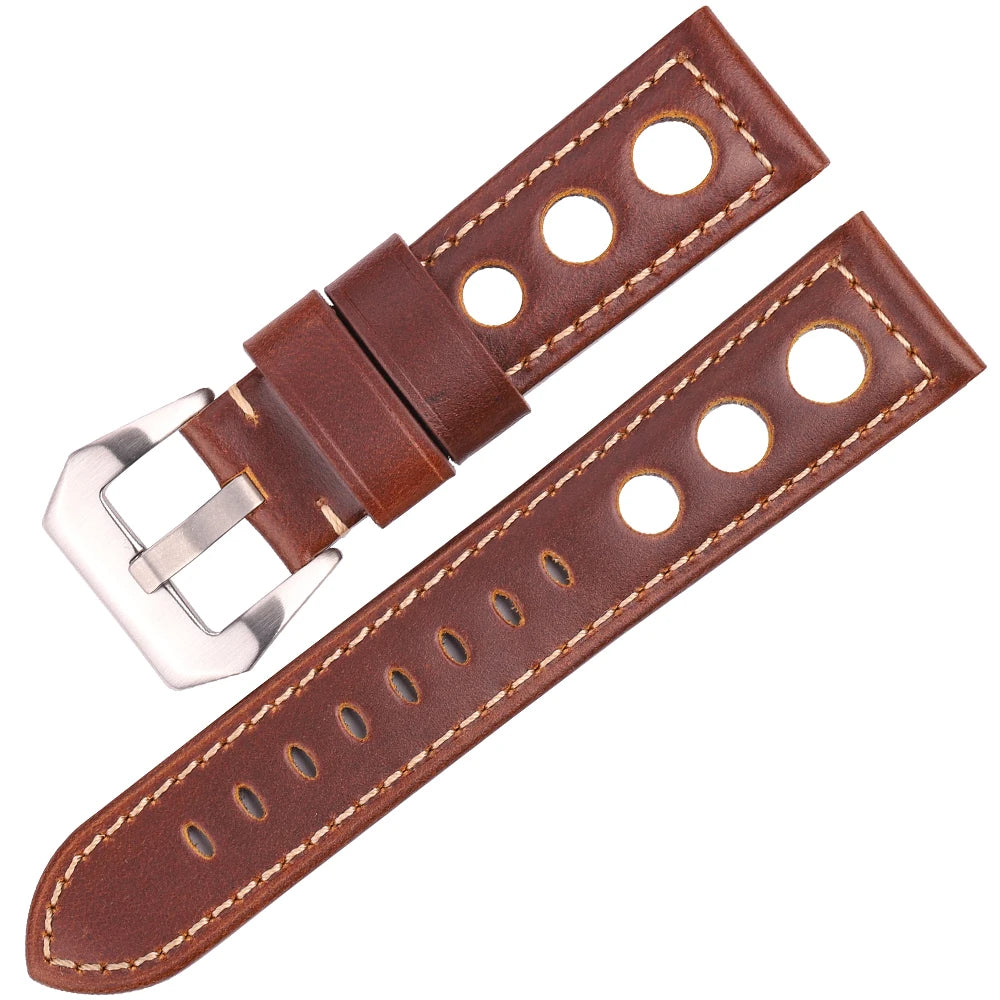 4 couleurs peau de vache bracelet de montre Vintage en cuir véritable 20mm 22mm 24mm bracelet de montre femmes hommes mode bracelet de montre ceinture avec boucle ardillon