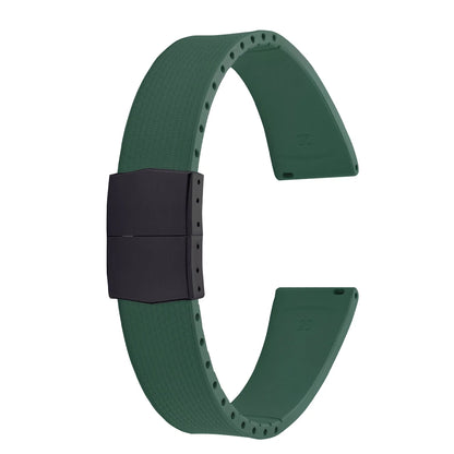 Cinturini per orologi in gomma Delugs CTS Fkm da 20 mm con fibbia a farfalla, 4 colori, texture unica, cinturino per orologi a sgancio rapido per orologi di marca