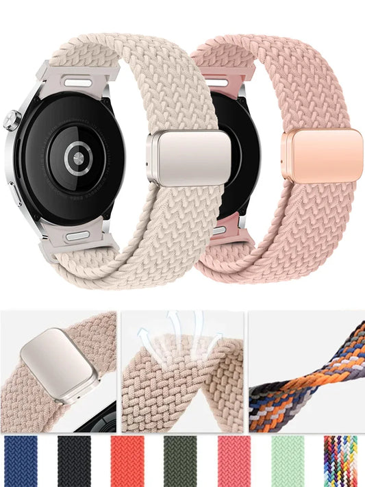 Cinturino senza spazi per Samsung Galaxy Watch 6 4 classic/5 pro 47mm 43mm 44mm 40mm cinturino intrecciato magnetico Galaxy watch6 watch4