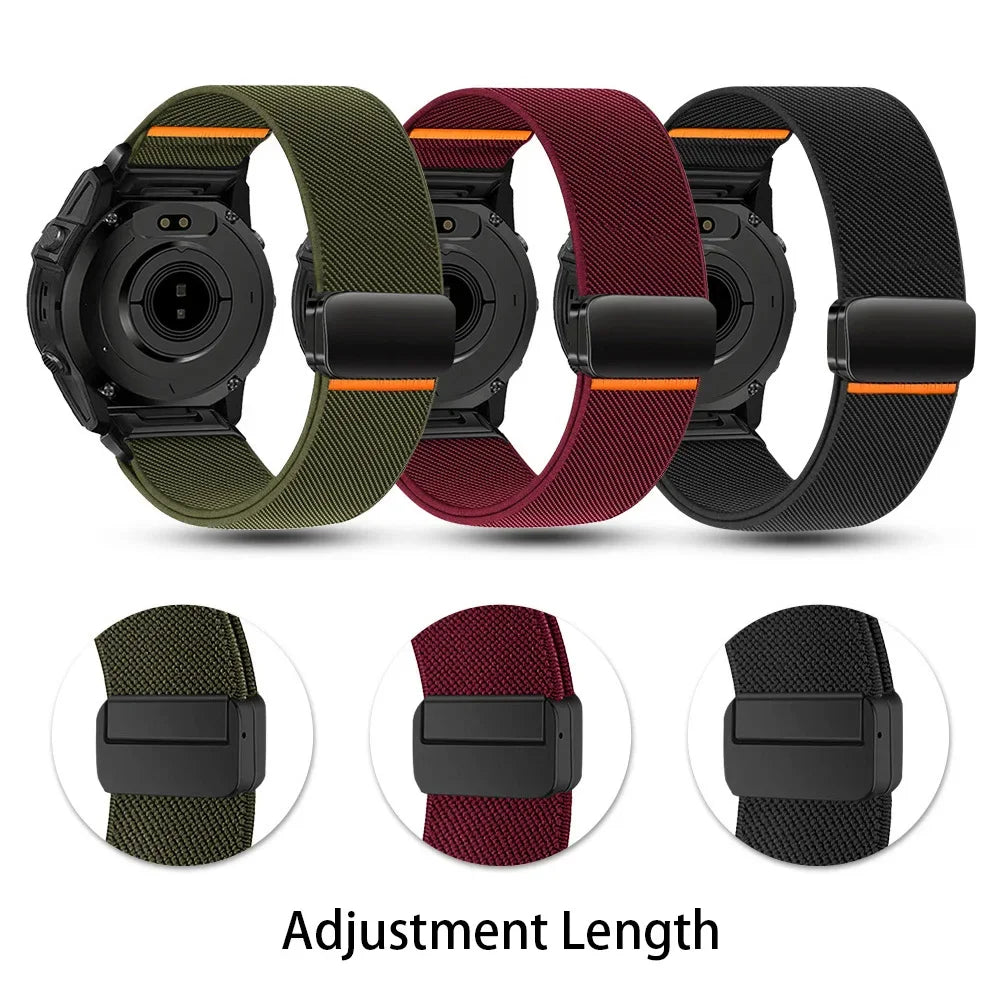 Quick Fit Nylon Strap, 26mm 22mm 20mm, for Garmin Quatix 8 Fenix 8 Tactix8 43/47/51mm Fenix E/7/7X/7S Pro Instinct 3