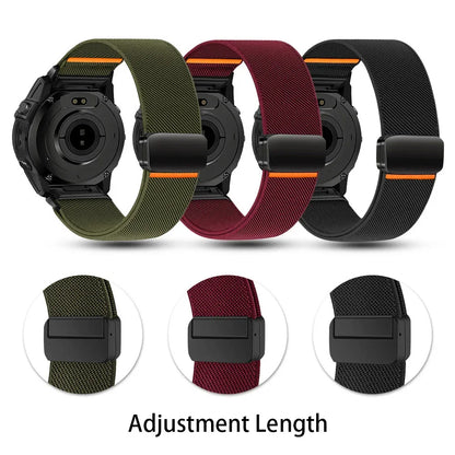 Quick Fit Nylon Strap, 26mm 22mm 20mm, for Garmin Quatix 8 Fenix 8 Tactix8 43/47/51mm Fenix E/7/7X/7S Pro Instinct 3