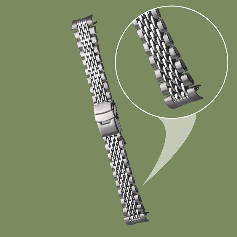 Stainless Steel Rice Bead Metal Bracelet Dive Watch Bracelet for Seiko 7S26-0020 SKX007K2 Men's Automatic Watch 730483
