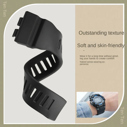 Cinturino di ricambio in silicone morbido impermeabile per orologio Casio GBD-100 Series, cinturino sportivo da esterno da uomo, accessori
