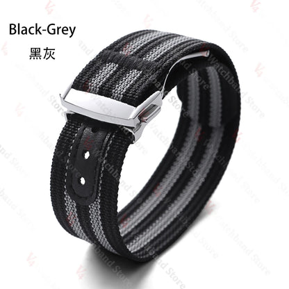 Bracelet de montre en Nylon de 20mm pour Seiko pour sangles à boucle Tudor Bracelet de montre pour Omega hommes Sport militaire Bracelet de fixation étanche