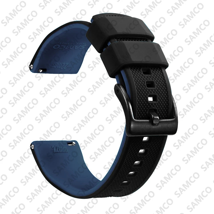 Bracelet de montre en Silicone de qualité supérieure, 18mm 20mm 22mm, à dégagement rapide, en caoutchouc, de remplacement