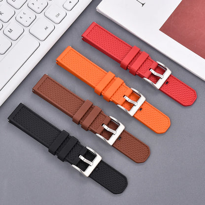 Premium Quality 18mm 20mm 22mm FPM/FKM Watch Strap, New Design Quick Release Fluoro Rubber Watchbands for Every Smartwatch Brand