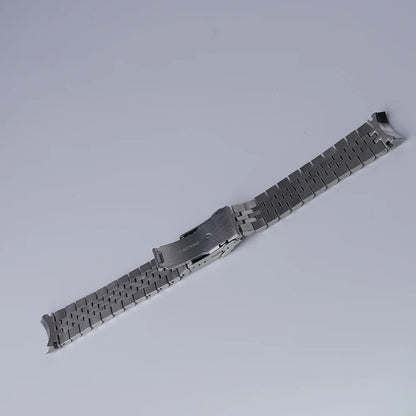Rolamy-Cinturino per orologio in acciaio inossidabile massiccio SION L, estremità curva, design Jubilee, modelli SeATM Alpinist eventuali B115 117 121 SARB013 e 17, 20mm