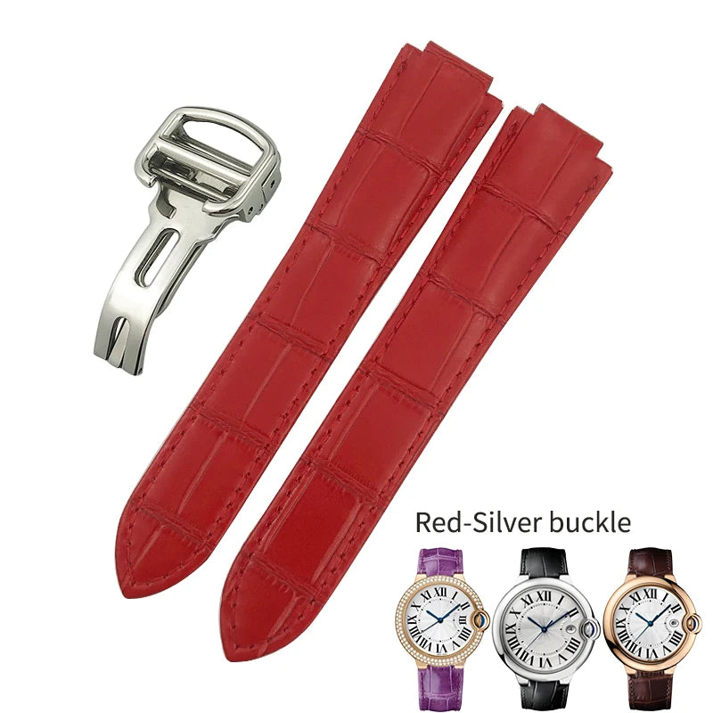 14mm 16mm 18mm 20mm 22mm bracelet de montre en cuir de vachette véritable adapté pour Cartier noir bleu rose bracelet de montre Bracelets outils gratuits