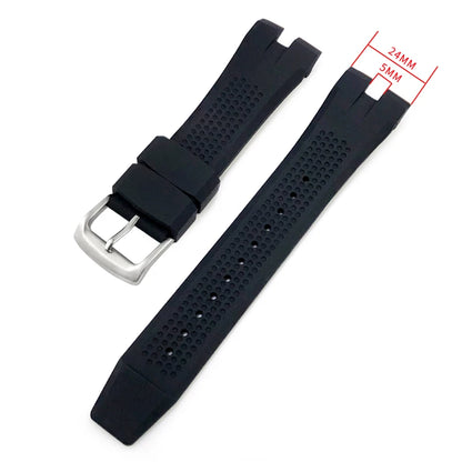 Bracelet de montre en caoutchouc et silicone de haute qualité, 24mm, pour CITIZEN AW1475 1476 1477 CA4154 4155 4156 4278, bracelet de montre de sport durable pour hommes