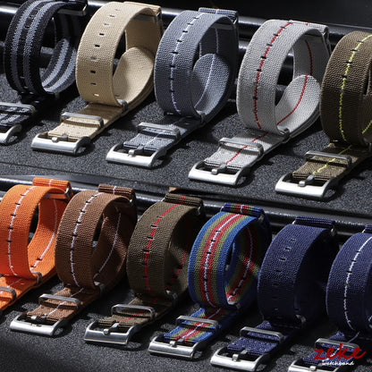 Washable Elastic Nylon Watch Strap for IWC Tissot 60s French Troops Parachute Bag, 18mm 20mm 22mm, Outdoor Sports Bracelet