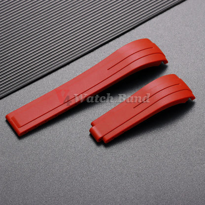 Bracelet incurvé en Silicone, 20mm 21mm 22mm, pour Rolex DAYTONA SUBMARINER Yacht-Master GMT Explorer, Bracelet de Sport en caoutchouc