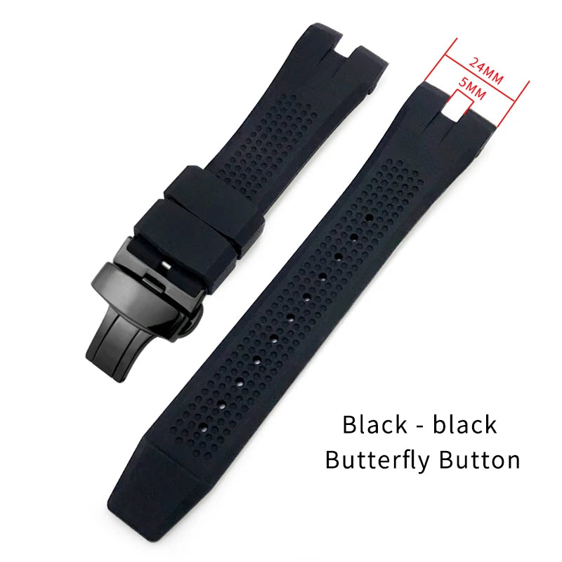 Bracelet de montre en caoutchouc et silicone de haute qualité, 24mm, pour CITIZEN AW1475 1476 1477 CA4154 4155 4156 4278, bracelet de montre de sport durable pour hommes