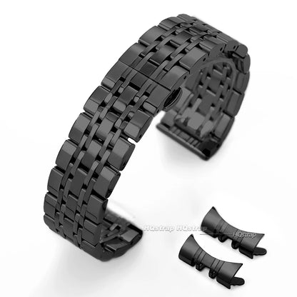 Cinturino per orologio con estremità curva, 14 16 18 19 20 21 22mm, in acciaio inossidabile, in metallo, accessori universali per cinturini di orologi