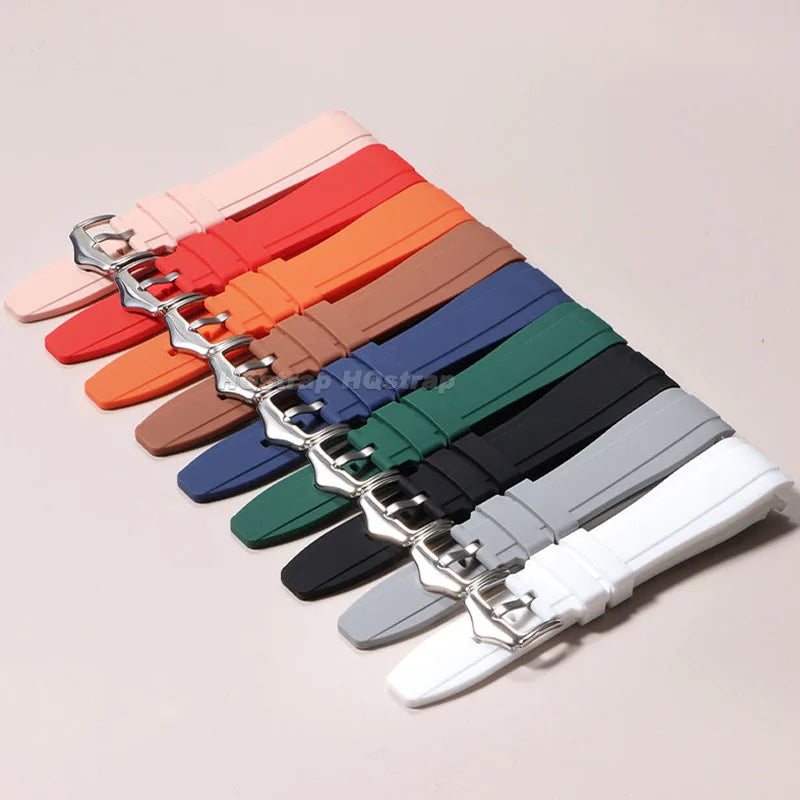 Bracciale in gomma di alta qualità da 20 mm e 22 mm con estremità curva, cinturino in silicone per Swatch, Omega e Moonswatch, bracciale impermeabile