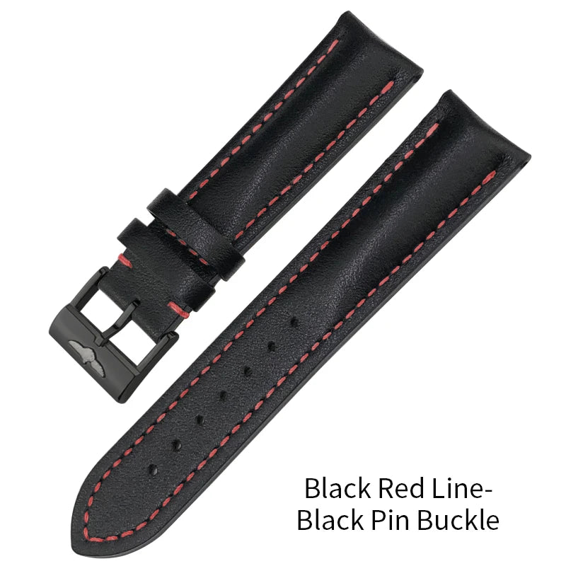Genuine Soft Cowhide Leather Watch Strap, 22mm, 21mm, 20mm, for Breitling, for Premier Superocean Avenger Navitime World