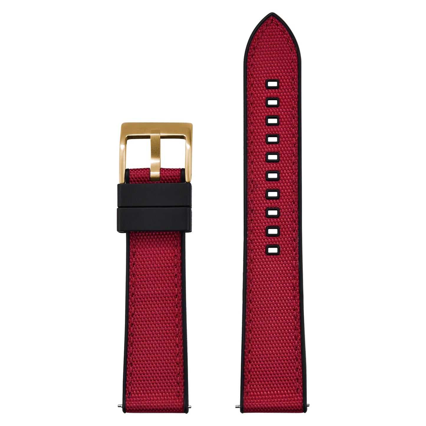 Bracelet de montre FKM en Nylon hybride de haute qualité 20mm 22mm bracelets de montre en caoutchouc fluoré en Nylon à dégagement rapide pour chaque marque montres de plongée