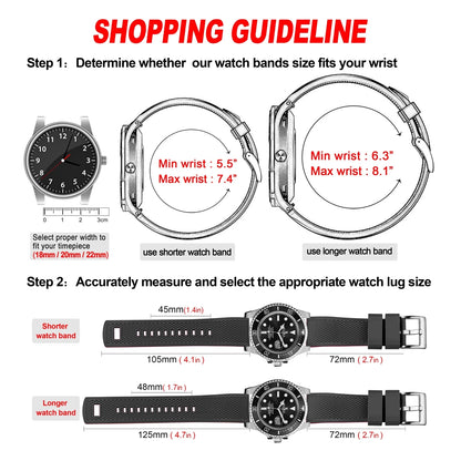 Hemsut Smartwatch Silicone Straps, 18mm, 20mm, 22mm, Quick Release Rubber Watch Band for Men and Women, Soft Replacement