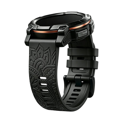 Bracelet en Silicone gravé, 20mm, 22mm, 26mm, pour Garmin Fenix 7X 7 Pro Solar/6X 6 Sapphire 5 5X Plus 3 3HR/Epix, bracelet de montre QuickFit