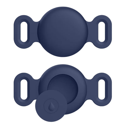 Coque en silicone souple avec porte-clés pour Apple Airtag, collier de chien et de chat, housse de protection anti-rayures pour étiquettes d'air, sacs à dos de bagages