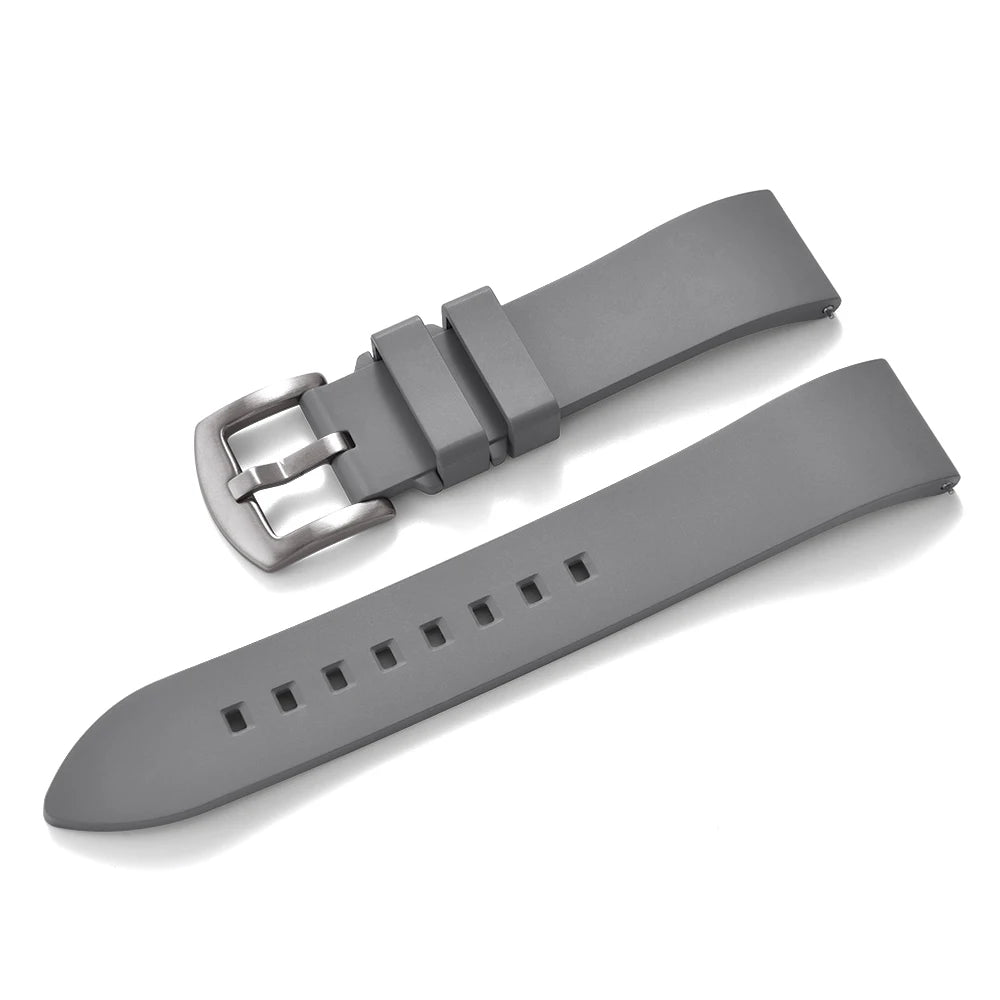 Quick Release Classic Fluoro Rubber Watch Straps, 18-19-20-21-22-23-24mm, FKM FPM, For Any Brand, Diving Watch Bands