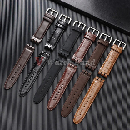 Genuine Leather Watch Strap for Swatch, 23mm, YOS440 413 424 440 447 448 449, Men's Sport Bracelet, Watch Accessories