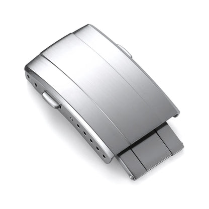 New Premium Quality Universal Double Snap Folding Clasp, 18mm 20mm, Stainless Steel Watch Band Buckle
